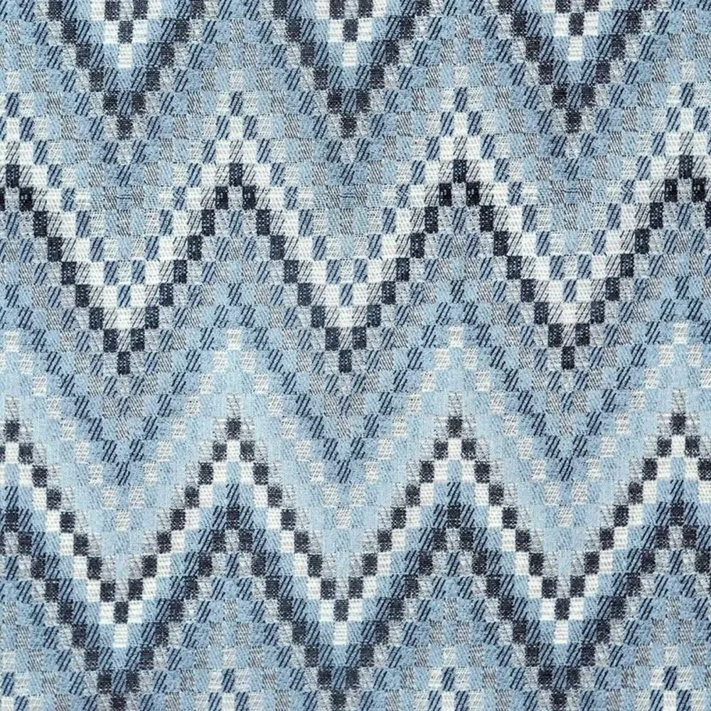 Woven Trends Geometric Chevron Light Filtering, Modern Living Room Half Rod
